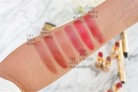 YSL rouge volupte shine swatches